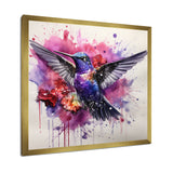 Hummingbird Fluttering Jewel - Hummingbird Living Room Wall Art