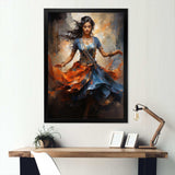 Indian Art Bharatanatyam Pose dancing IV - People Canvas Wall Art