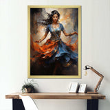 Indian Art Bharatanatyam Pose dancing IV - People Canvas Wall Art