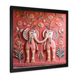 Indian Art Jaipur Elephants 1 - People Canvas Wall Art