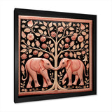 Indian Art Jaipur Elephants 3 - People Canvas Wall Art