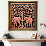 Indian Art Jaipur Elephants 3 - People Canvas Wall Art