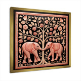 Indian Art Jaipur Elephants 3 - People Canvas Wall Art