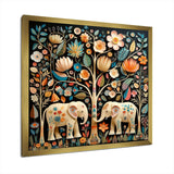 Indian Art Jaipur Elephants 4 - People Canvas Wall Art