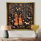 Indian Art Rajasthani Folklore tales II - People Canvas Wall Art