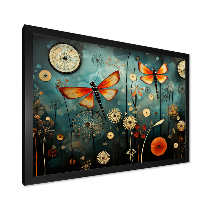 Dragonflies in the meadow - Insects &amp; Bugs Bedroom Wall Art