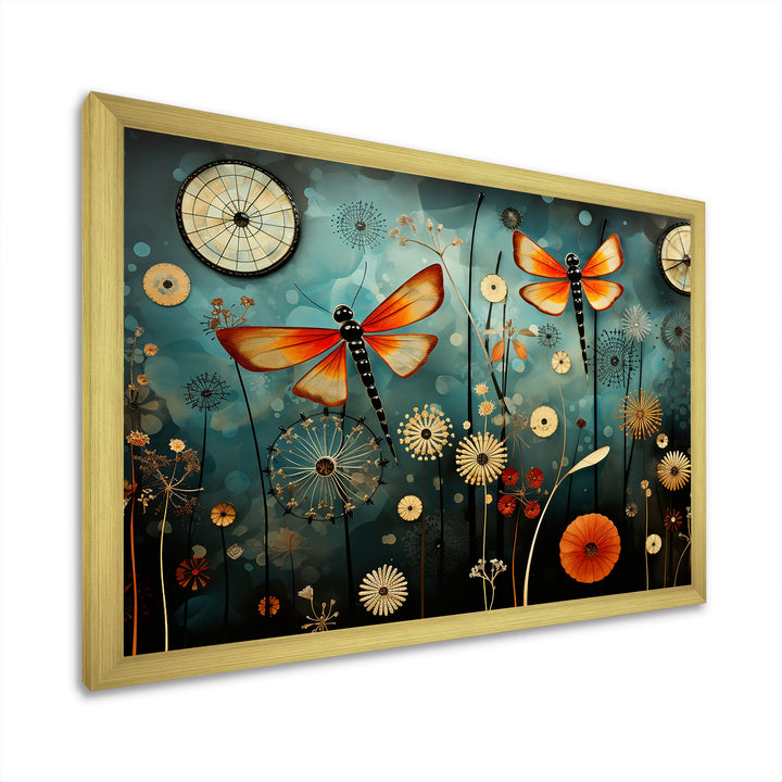 Dragonflies in the meadow - Insects &amp; Bugs Bedroom Wall Art