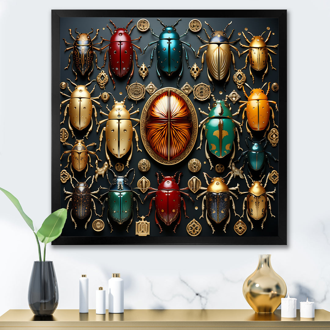 Colorful mystical beetles - Insects &amp; Bugs Wall Art Prints