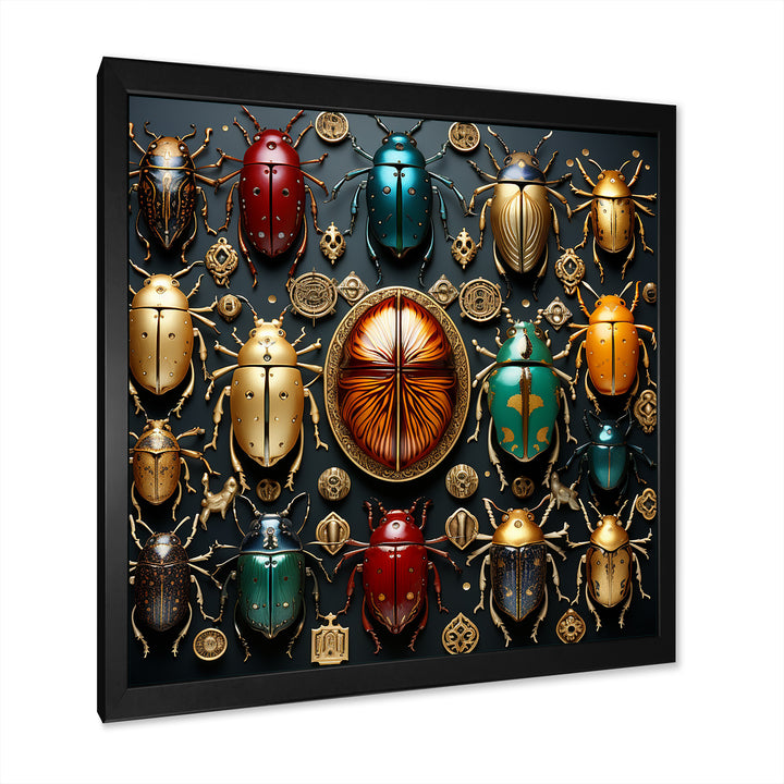 Colorful mystical beetles - Insects &amp; Bugs Wall Art Prints