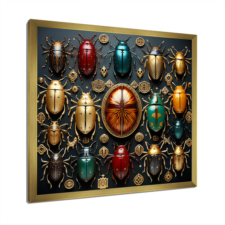 Colorful mystical beetles - Insects &amp; Bugs Wall Art Prints