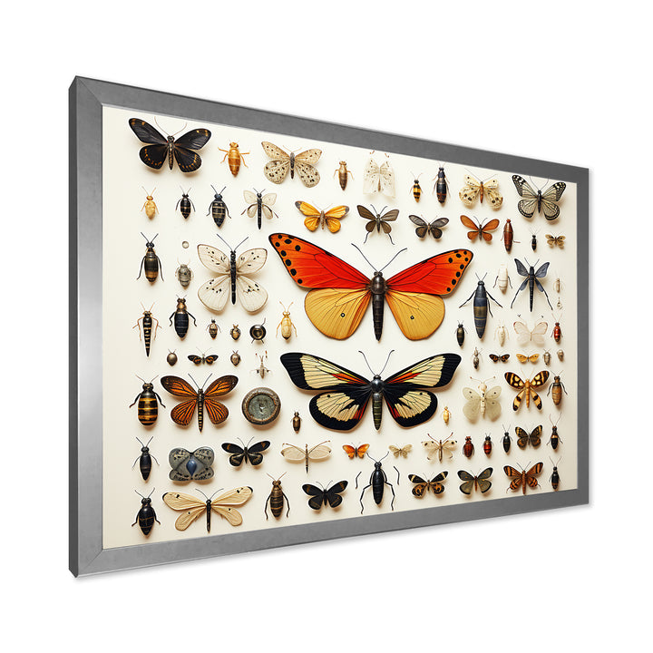 Yellow and orange Insects and Bugs - Insects &amp; Bugs Large Canvas Wall Art