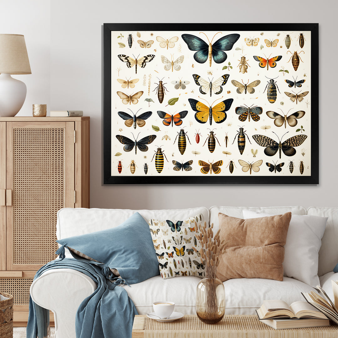 Blue and yellow Insects and Bugs - Insects &amp; Bugs Home Decor Art