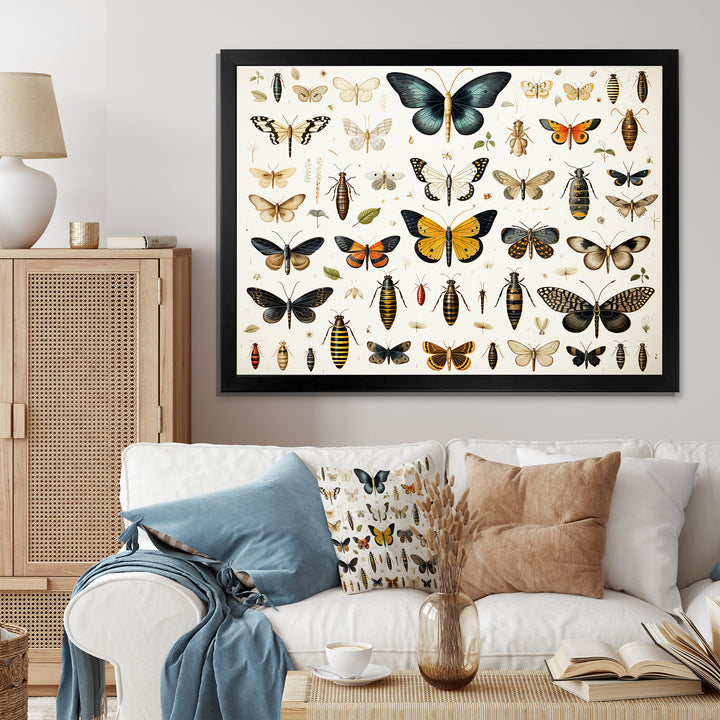 Blue and yellow Insects and Bugs - Insects &amp; Bugs Home Decor Art
