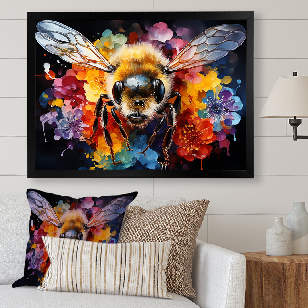 Colorful buzzing bees - Insects &amp; Bugs Wall Decor