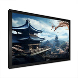 Japan temple panoramic serenity - Landscapes Canvas Wall Art