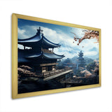 Japan temple panoramic serenity - Landscapes Canvas Wall Art