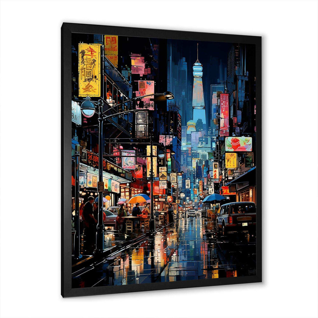 Japon Street art alleyway II - Landscapes Canvas Wall Art