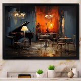 Vintage pinao sonata in jazz cafe II - Music Canvas Wall Art