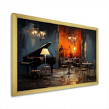 Vintage pinao sonata in jazz cafe II - Music Canvas Wall Art