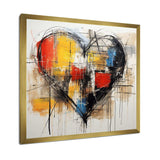 Pop Art heart abstract collages - Abstract Canvas Wall Art