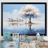 Minimalism lakefront cottage oasis 2 - Landscapes Canvas Wall Art