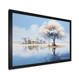 Minimalism lakefront cottage oasis 2 - Landscapes Canvas Wall Art