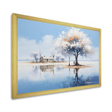 Minimalism lakefront cottage oasis 2 - Landscapes Canvas Wall Art