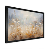 Beige and grey Meadows breeze - Landscapes Canvas Wall Art