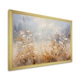 Beige and grey Meadows breeze - Landscapes Canvas Wall Art