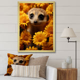 Yellow floral Meerkat - Meercat Wall Decor