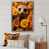 Yellow floral Meerkat - Meercat Wall Decor