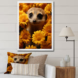 Yellow floral Meerkat - Meercat Wall Decor