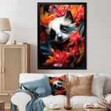 Pink and white floral Meerkat portrait - Meercat Wall Decor