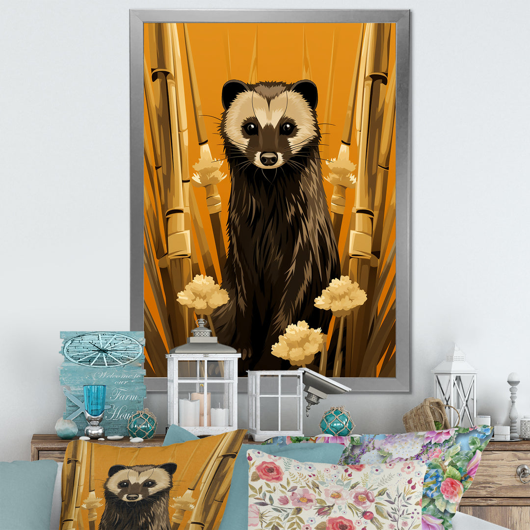Meerkat discovery yellow portrait - Meercat Wall Art Prints