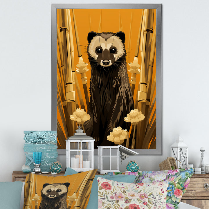 Meerkat discovery yellow portrait - Meercat Wall Art Prints
