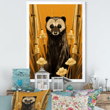 Meerkat discovery yellow portrait - Meercat Wall Art Prints