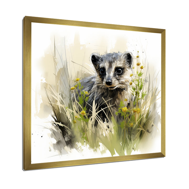 Grey meadow Meerkat - Gray Meercat Wall Art
