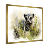Grey meadow Meerkat - Gray Meercat Wall Art