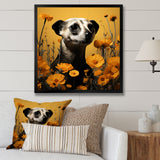 Meerkat Yellow floral meadows - Yellow Meercat Wall Art