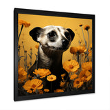 Meerkat Yellow floral meadows - Yellow Meercat Wall Art