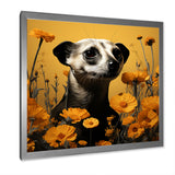 Meerkat Yellow floral meadows - Yellow Meercat Wall Art