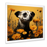 Meerkat Yellow floral meadows - Yellow Meercat Wall Art