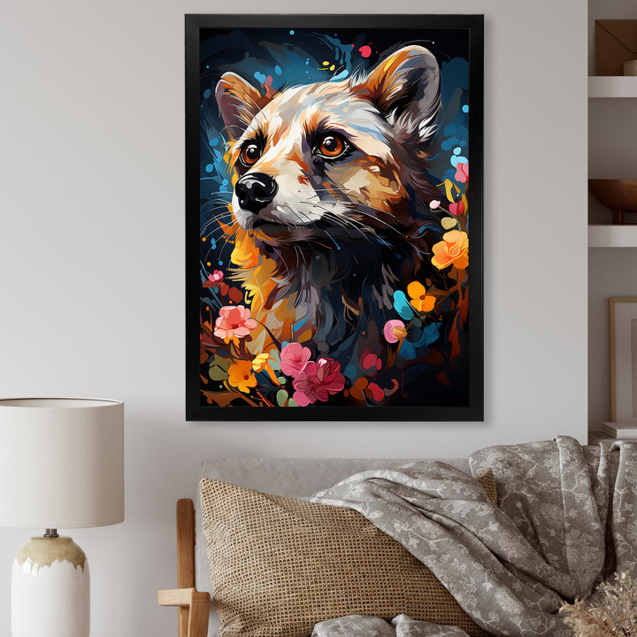Yellow Dog floral meadows - Dog Home Decor Art
