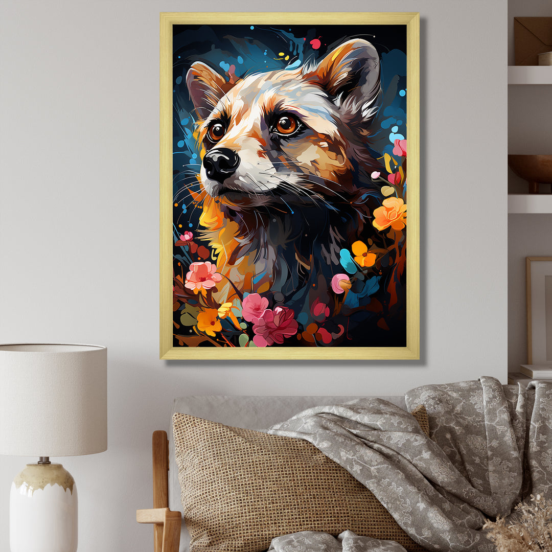 Yellow Dog floral meadows - Dog Home Decor Art
