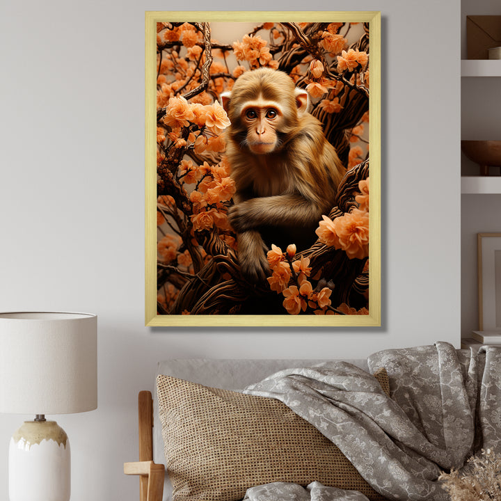 Brown Autumn Monkey Palette - Monkey Wall Decor