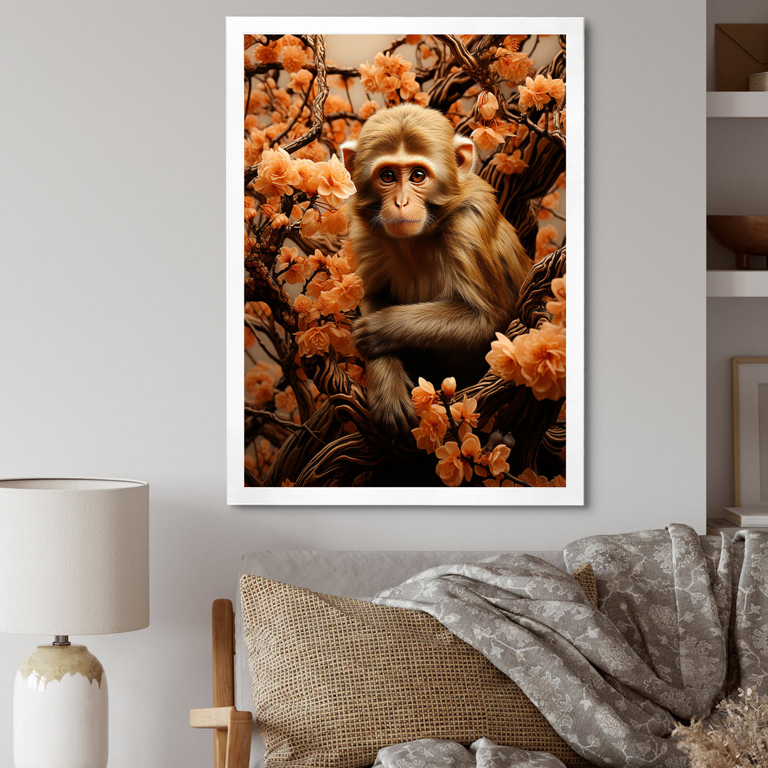 Brown Autumn Monkey Palette - Monkey Wall Decor