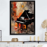 Classical black piano Sonata II - Music Canvas Wall Art