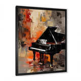 Classical black piano Sonata II - Music Canvas Wall Art