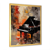 Classical black piano Sonata II - Music Canvas Wall Art