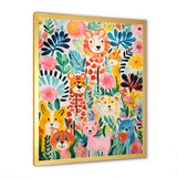 Nursery colorful Animal pattern IV - People Canvas Wall Art